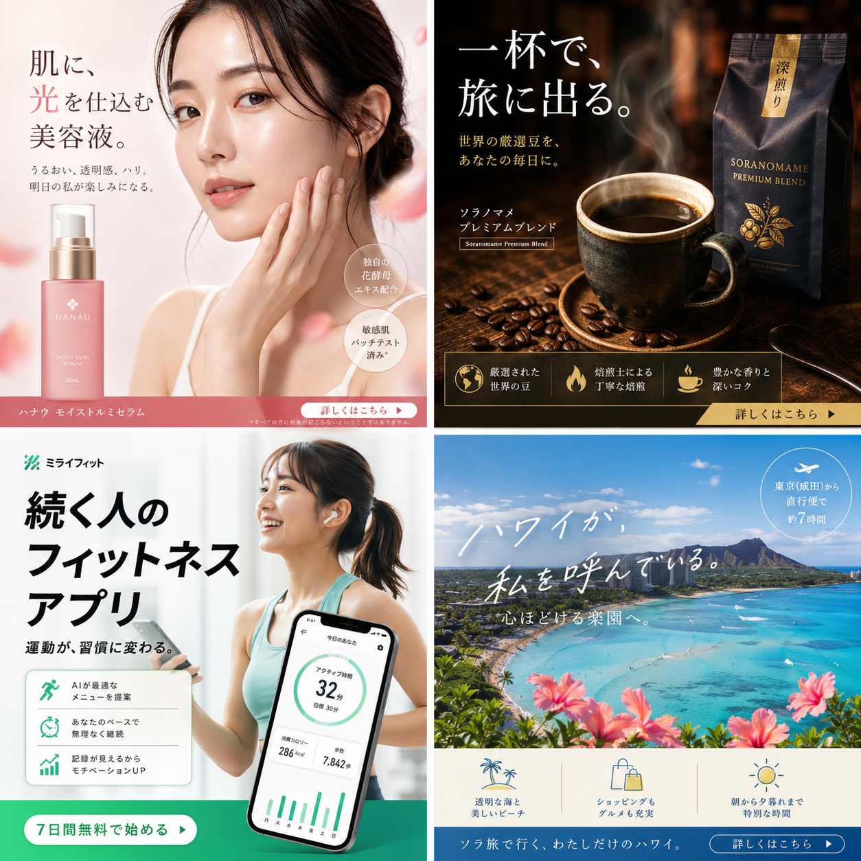ネット広告デザイン集のテンプレート例